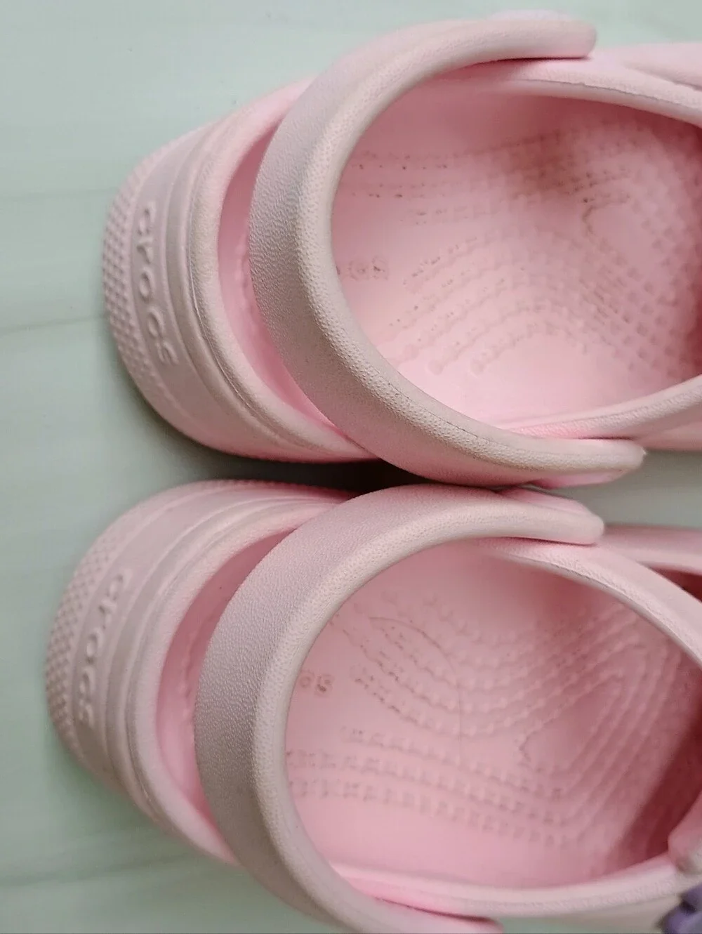 Crocs Mary Jane Pink Platform Toddler Sz 6 Flower Clog Sandals